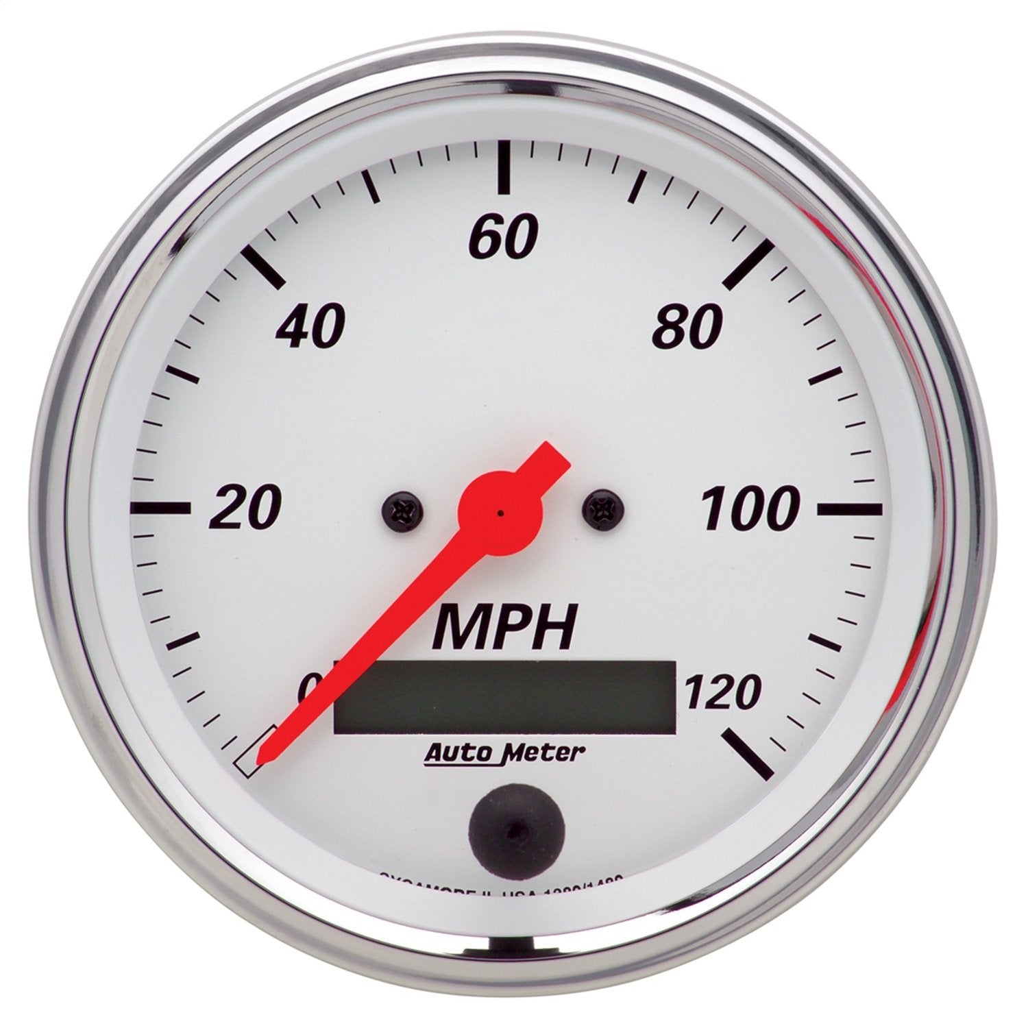Electric Auto Meter 1380 Arctic White Programmable Speedometer
