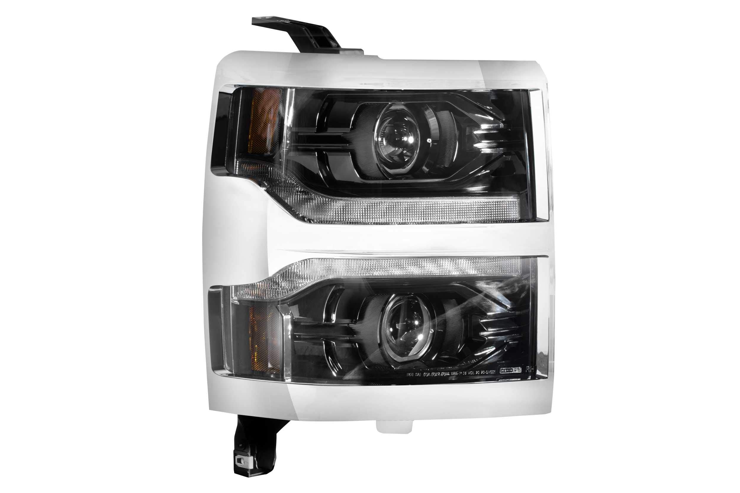 Morimoto LED XB Headlights (Black Bezel), Fits 2014-2015 Chevrolet Silverado 1500, Plug and Play Upgrade, DOT Approved Assembly with Switchback Sequential Turn Signals & UV Coated Lens (1x LF543)