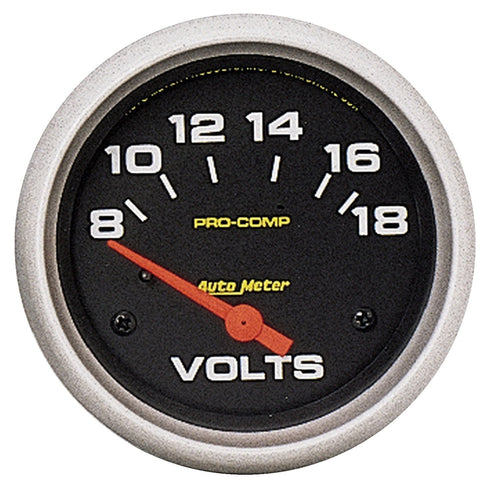 AUTO METER Pro-Comp 5492 Electric Voltmeter Gauge, Regular, 2.625 in.
