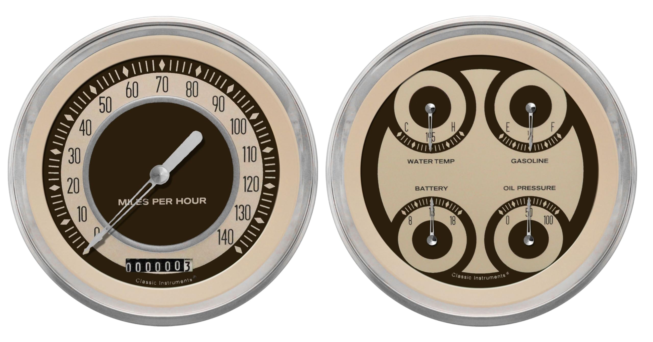 Nostalgia VT Series Classic Instruments 2 Gauge Package NT52SLC