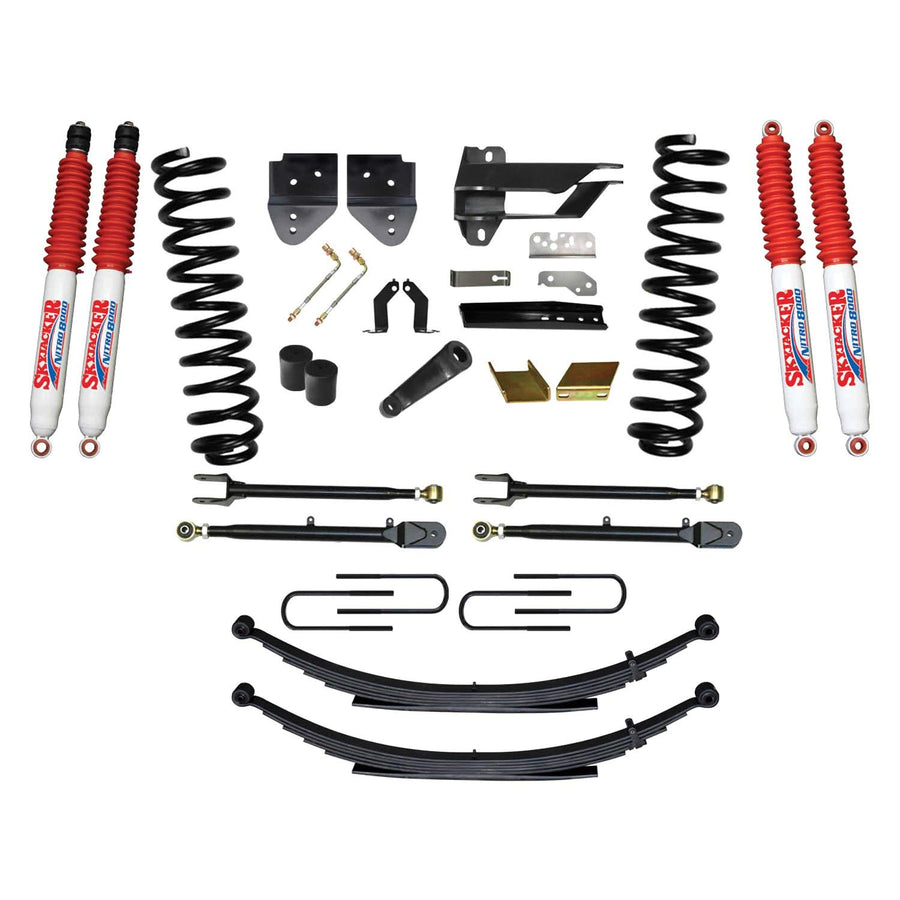 Skyjacker Suspension F176524KS-N Lift Kit w/Shock 6 in. Lift Incl. Front Coil Springs Rear Leaf Springs Adjustable 4-Links Nitro 8000 Shocks