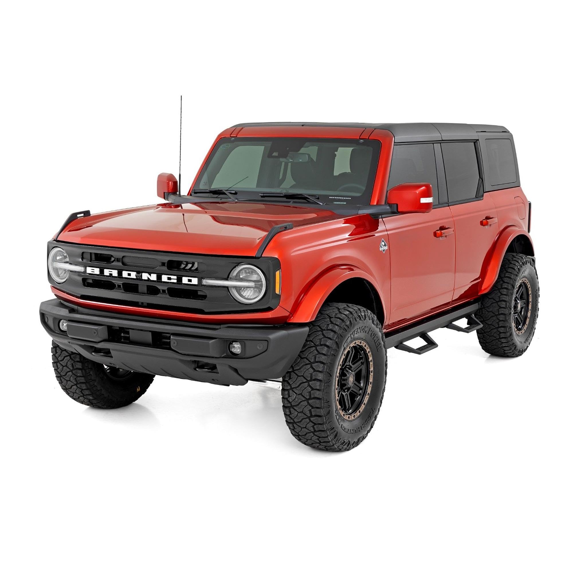 Rough Country Aluminum SRL2 Side Steps for Ford Bronco (2021-2025) 4-Door - Modular Running Boards with Adjustable Step Placement