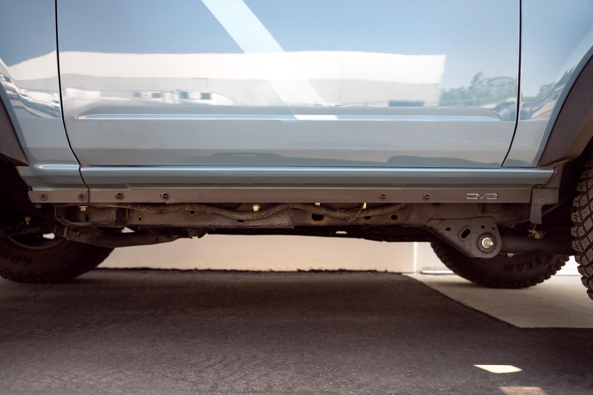 DV8 Offroad Pinch Weld Covers for 2-Door 2021-2025 Ford Bronco | Covers Up Unsightly Pinch Weld | Bolt-On Installation | NOT Compatible OEM Sliders | Micro-Texture Black Powder Coat