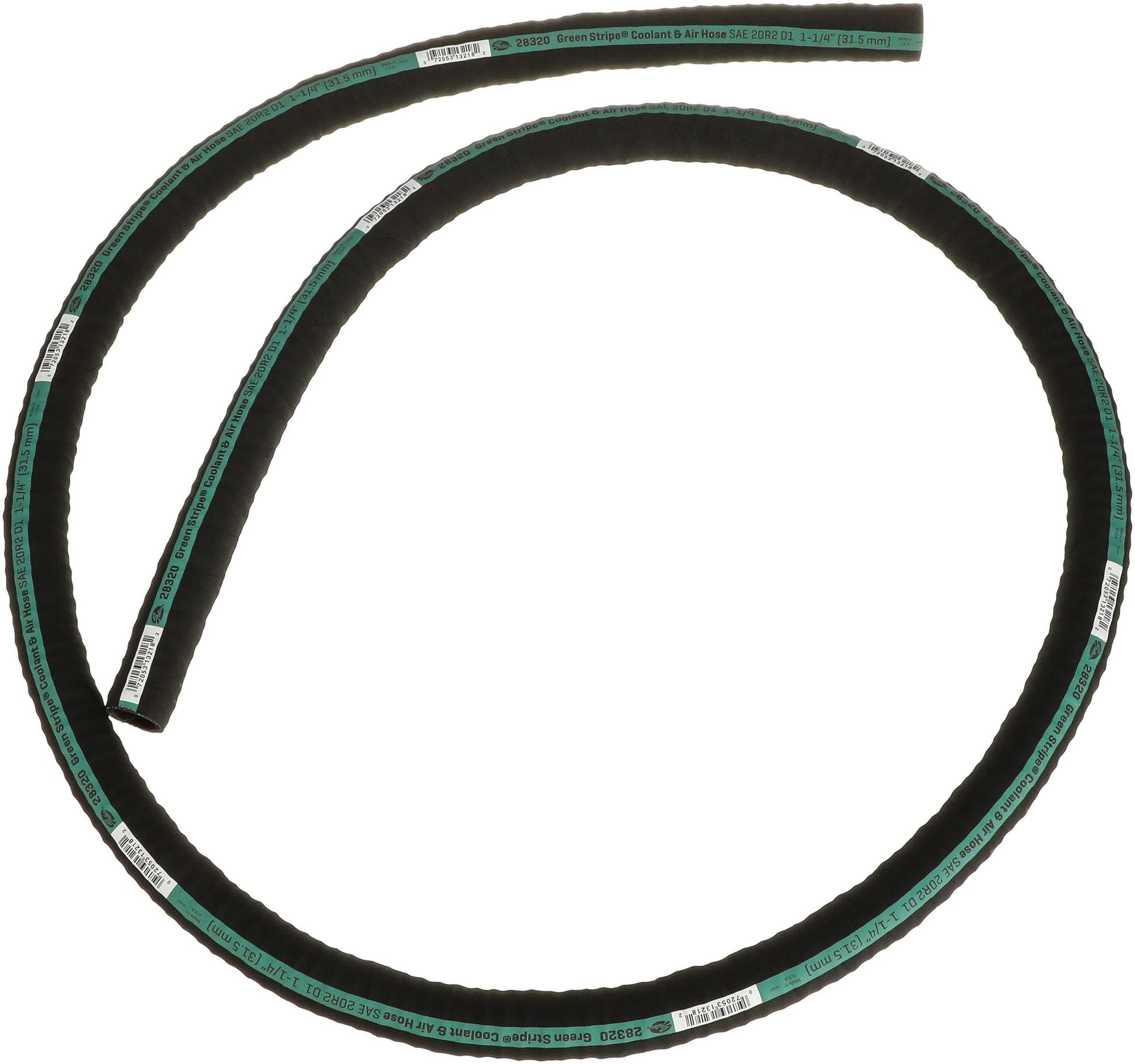 Gates Green Stripe 28320 Wire Inserted Straight Coolant Hose-10' Length, Inner Diameter 1 1/4"