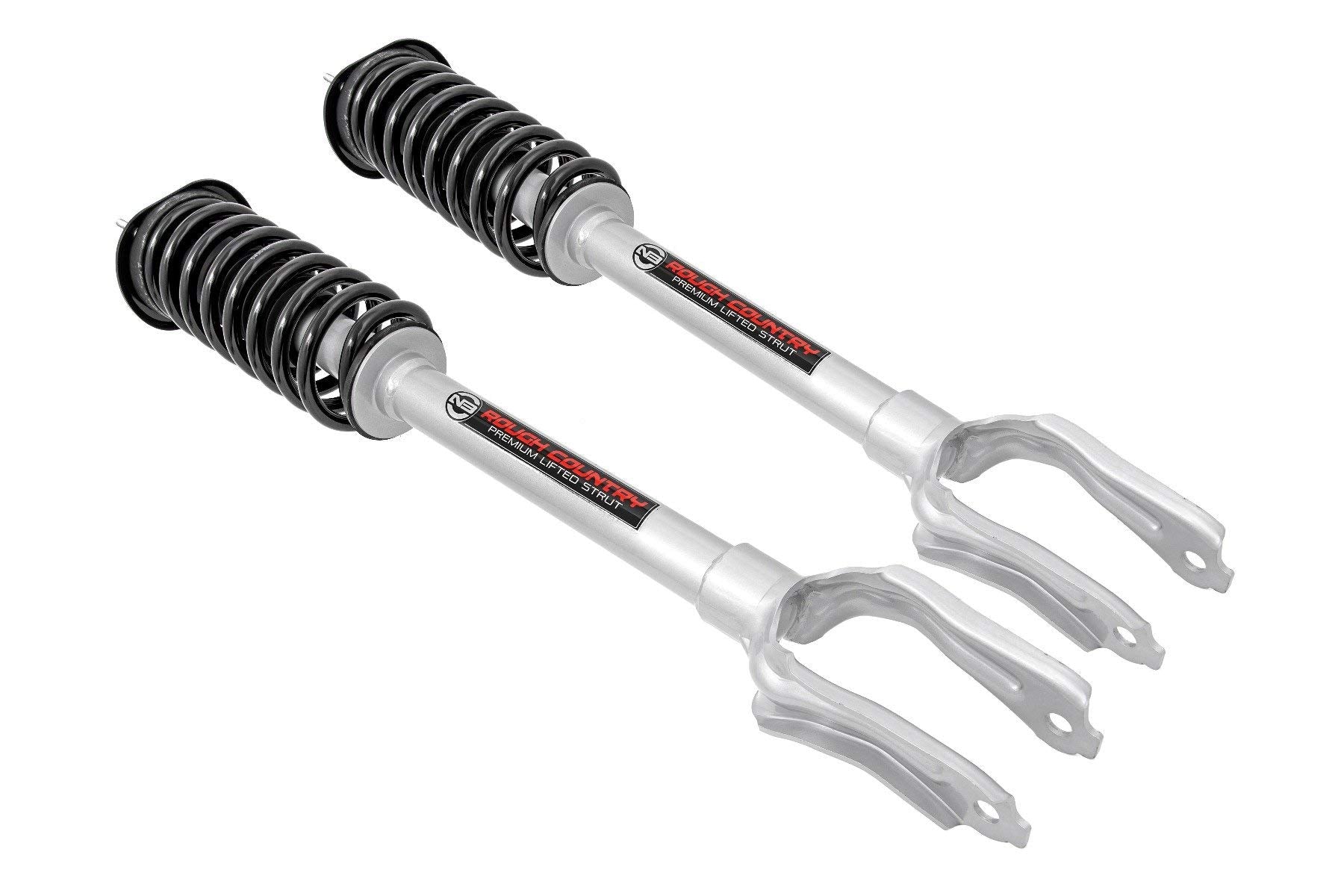 Rough Country Loaded N3 Struts 2.5" for 16-22 Jeep Grand Cherokee WK2-501082, Silver