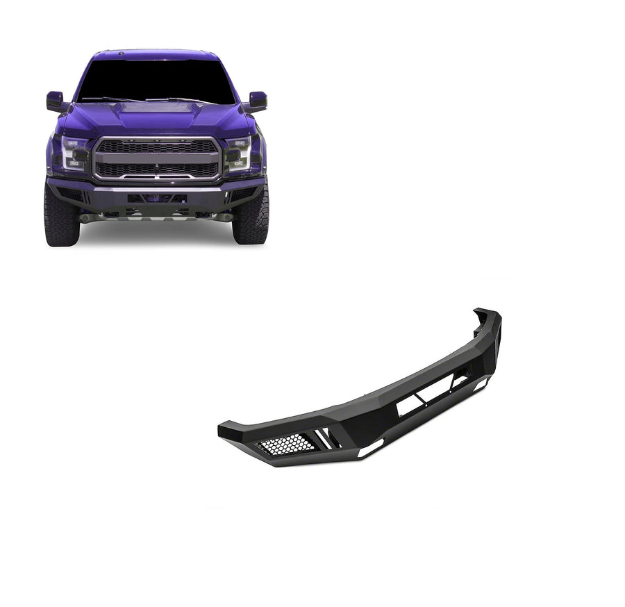 Heavy Duty Black Horse Armour Front Bumper Matte Black Compatible with 2017-2020 Ford F-150-AFB-F1RA-17