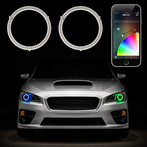 XKGLOW XK042008-80 Smartphone App Controlled Kit - 2x80mm RGB Switchback Halo Million Color