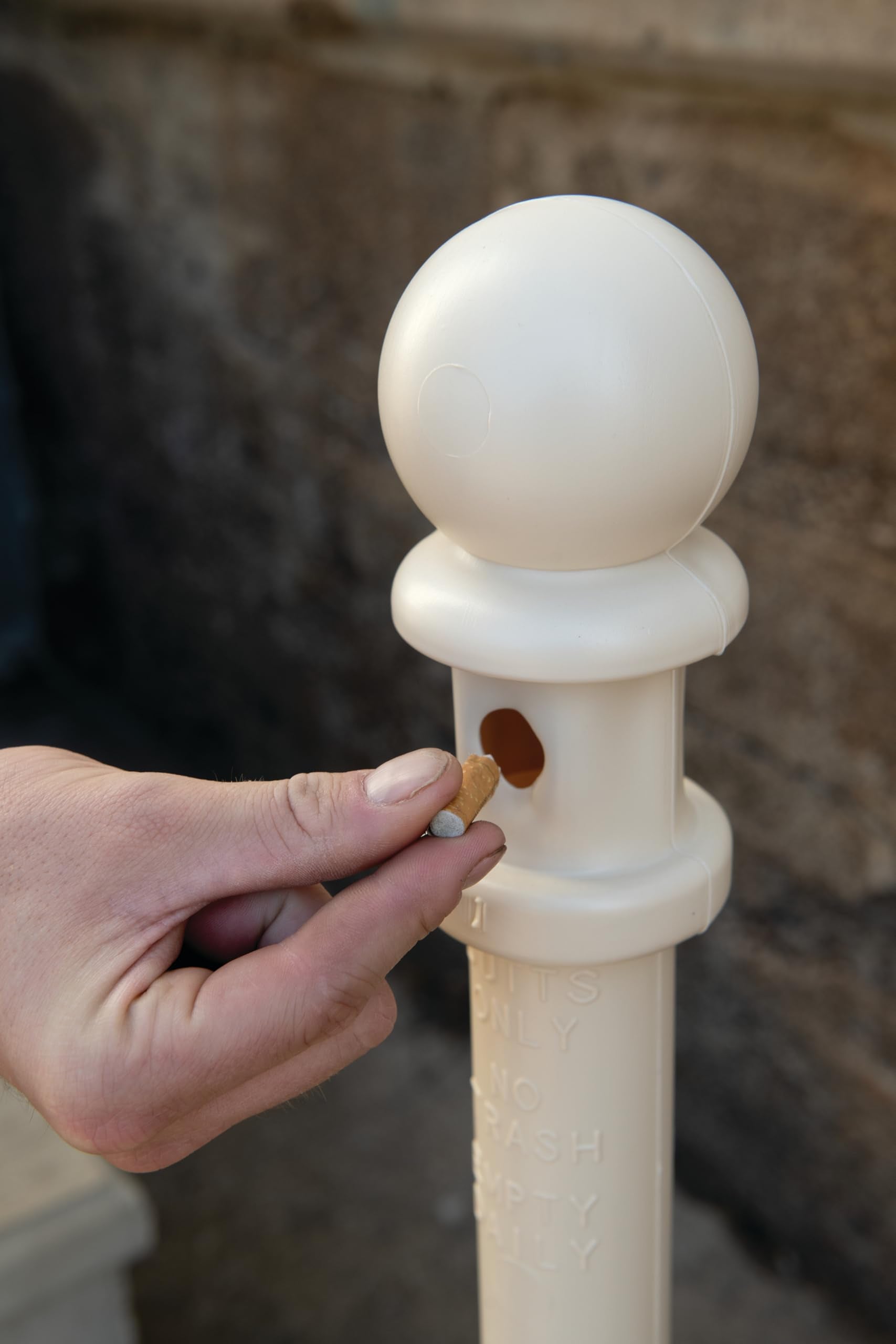Eagle Galvanized Steel 1205BEI Cigarette Butt Receptacle, 5 gallon Capacity, 40" Height, 12" Diameter, Beige