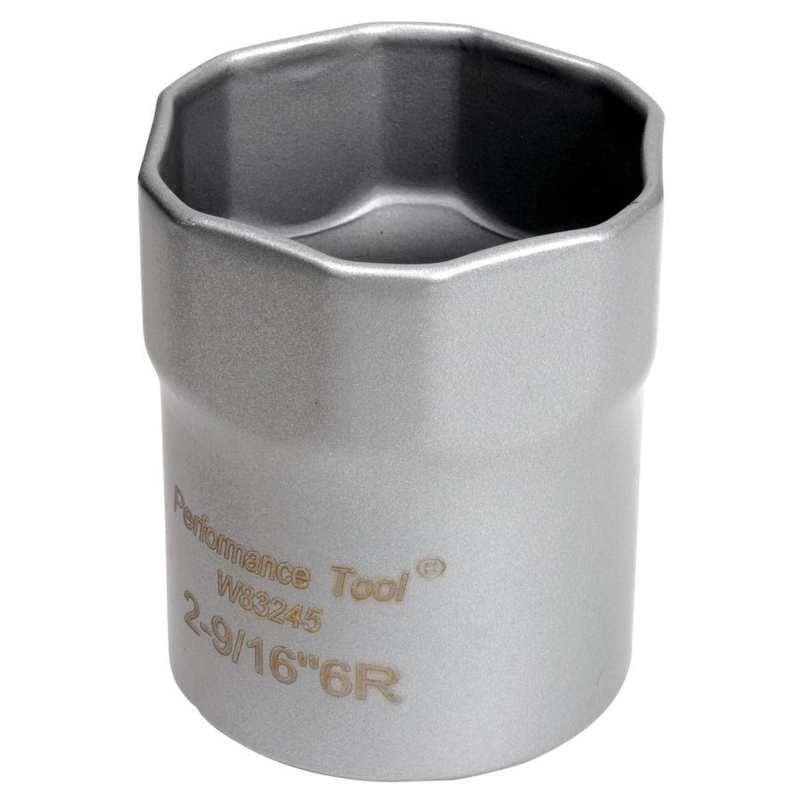W83245 Performance Tool 1/2 Drive Rounded Lock Nut Socket, 2-9/16" Used on Dodge trucks with Dana 60 manual hubs