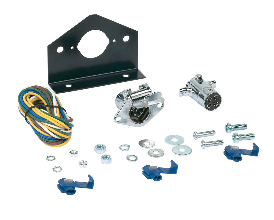 4-Pole Round Connector Kit Hopkins Towing Solutions 48285