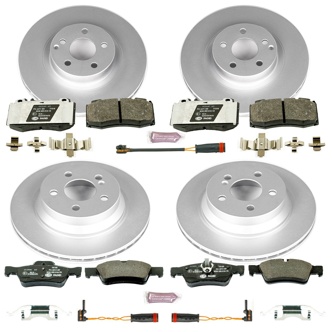 Power Stop ESK6602 Euro-Stop Front & Rear Brake Kit For Mercedes-Benz CLS550 2007-2011 [Model Specific]