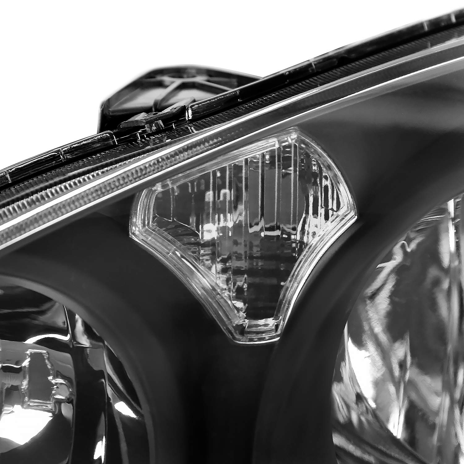 LH-RSX02JM-RS Spec-D Tuning Headlights- Black With Clear Reflector ACURA RSX 02-04