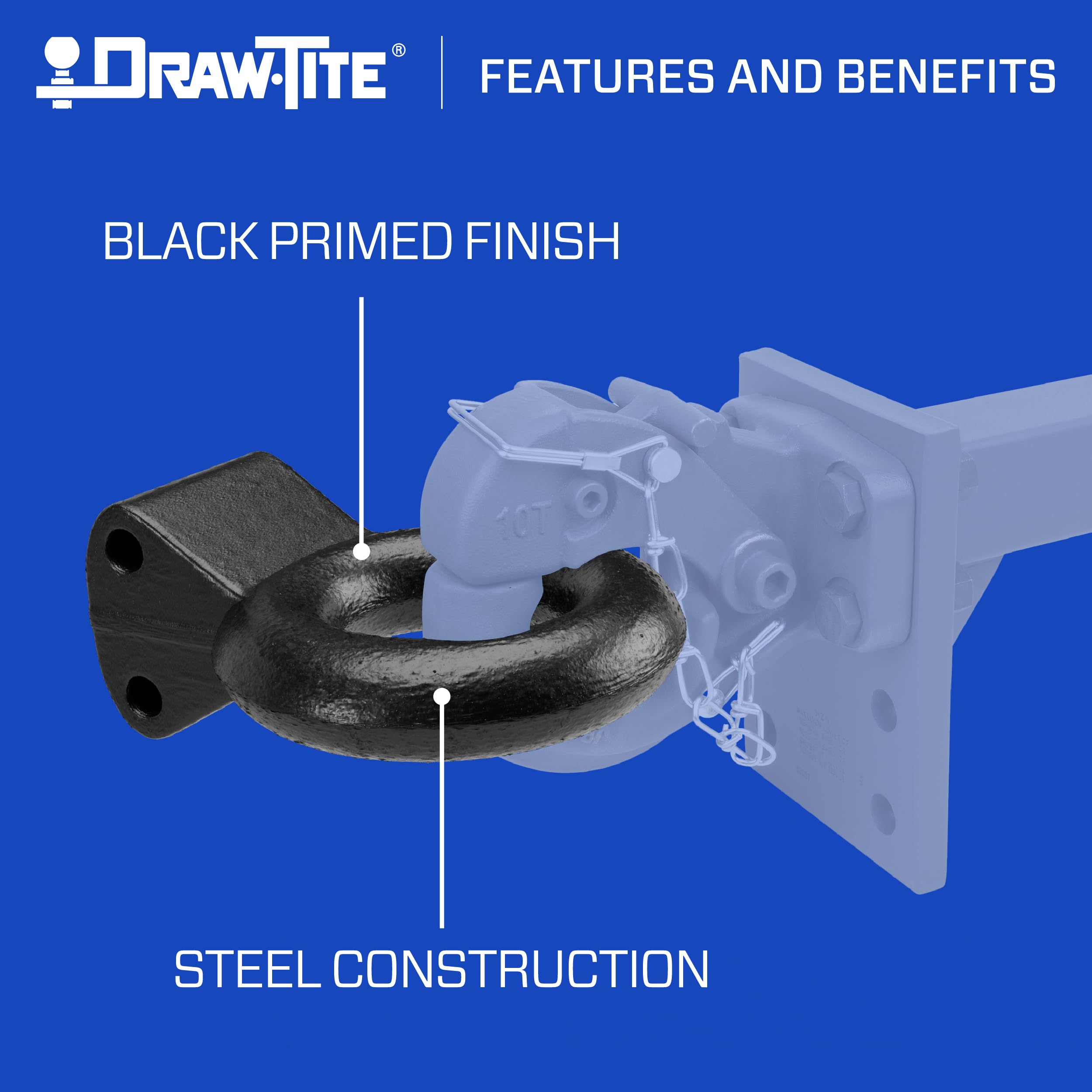 Tow Ready Lunette Ring 63060, 3 Inch Diameter, 24,000 lbs. Capacity, Adjustable