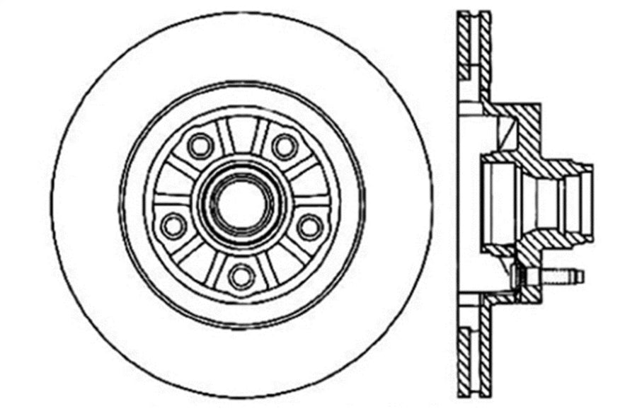 Sport Drilled/Slotted Brake Rotor StopTech 127.65083R (Front Right), 1 Pack
