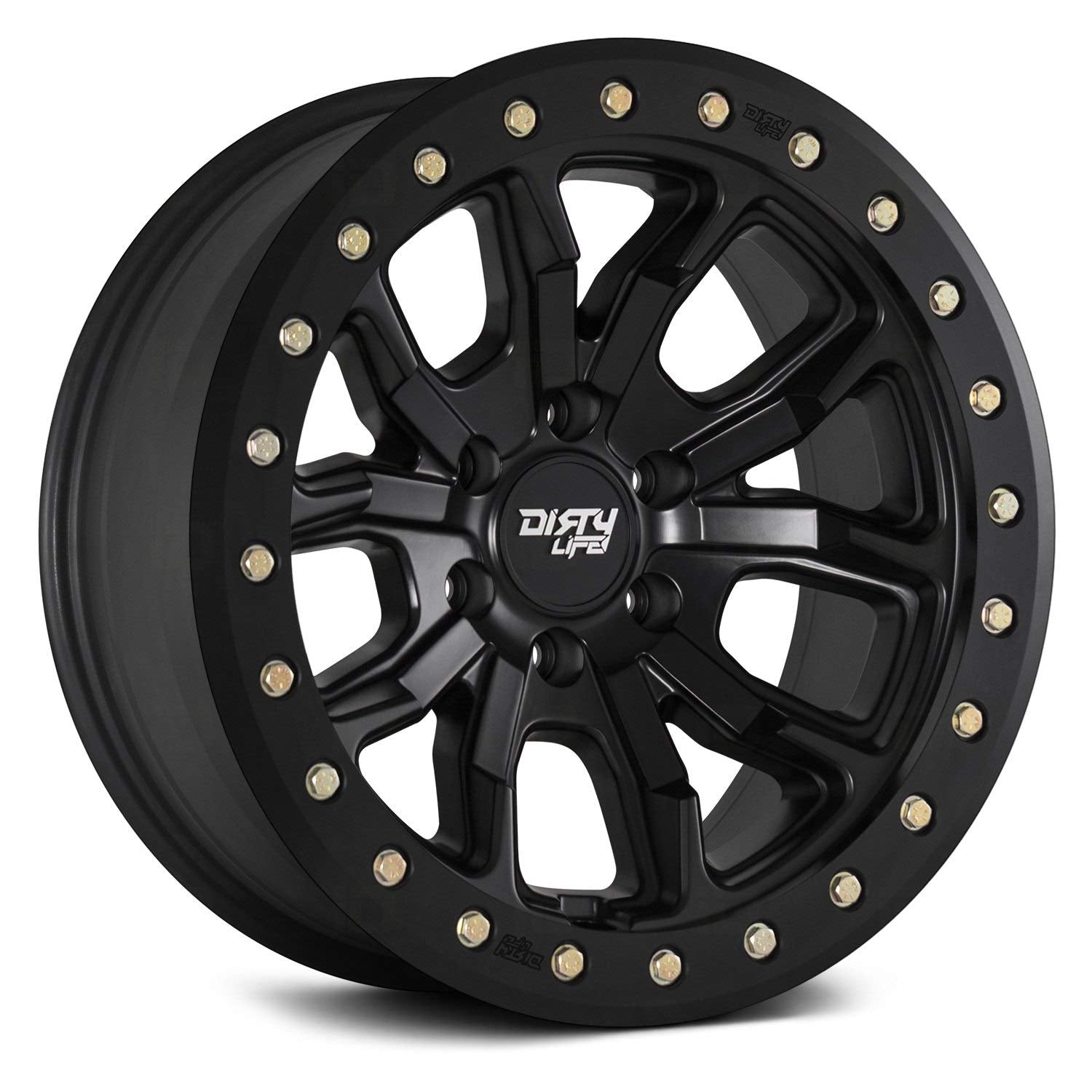 20x9 DT-1, Bolt Pattern: 6x135/, Offset: 12, MATTE BLACK W/SIMULATED RING, set of 1