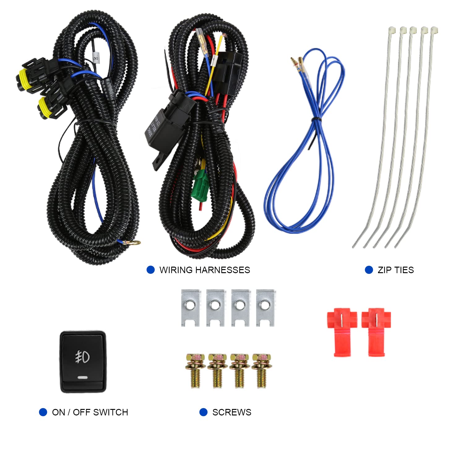 Fog Lights SPEC-D TUNING + H11 Bulbs + Switch Included Compatible with 2016-2018 Nissan Altima, Left + Right Pair Assembly