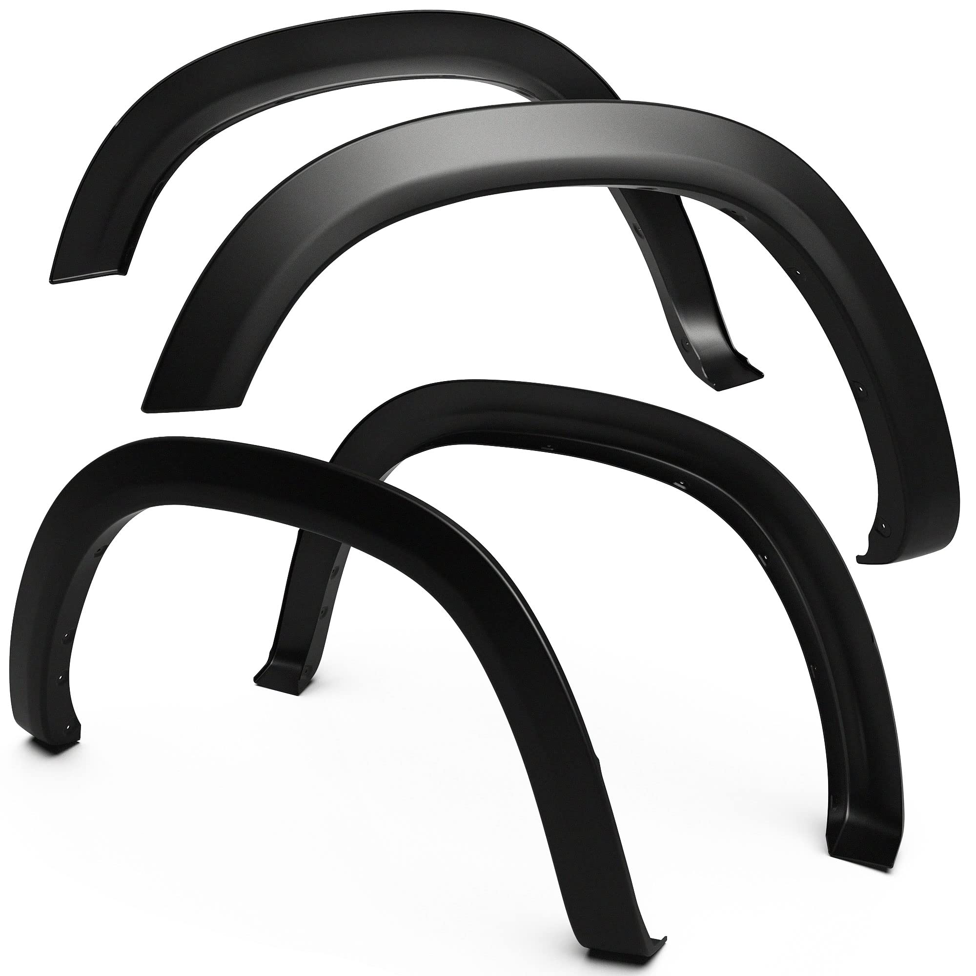 Tyger Auto Fender Flare 2019-2024 Compatible with Ram 1500 (Not Fit Classic; Rebel; Warlock; TRX), Fine-Textured Black Paintable Factory Style 4pc | TG-FF6D4328
