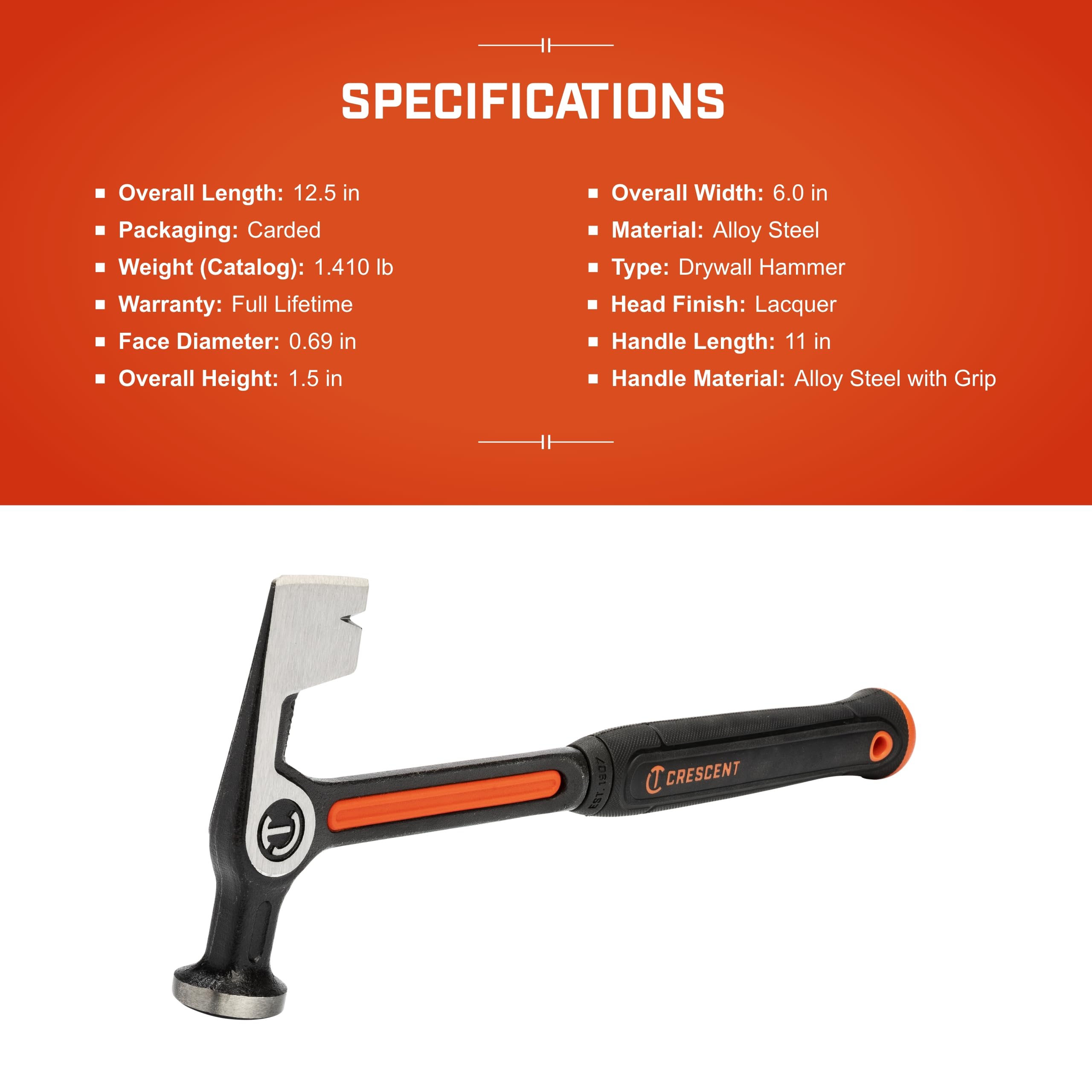 Hammer, Crescent 11OZ, Drywall, Crescent (CHSDRWL11)