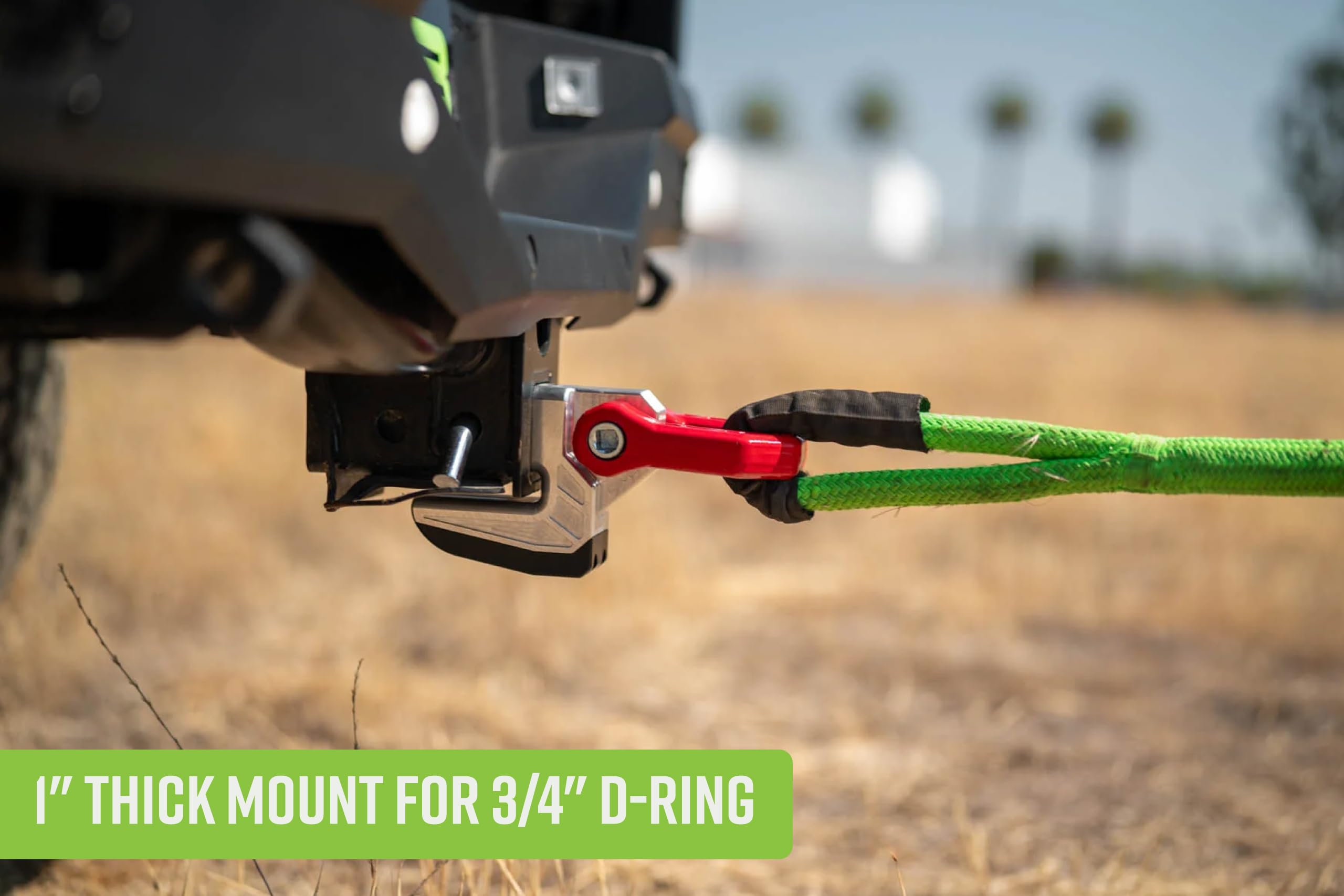 Xtract Hitch Skid Plate DV8 Offroad | Hitch Mounted Rear Skid Plate | 1" Thick Mount for 3/4" D-Ring | Designed to Mount to 2" Receiver with a 5/8" Pin | 13,000 lb Working Load Limit (Raw)