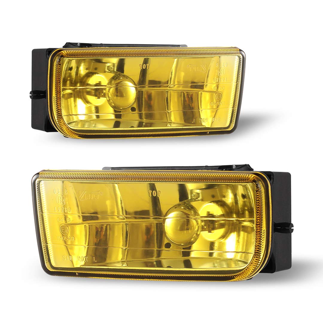 OEM Series Winjet for [1992 1993 1994 1995 1996 1997 1998 BMW 3 Series E36 318i 320i 323i 325i 328i] Driving Fog Lights (Yellow)