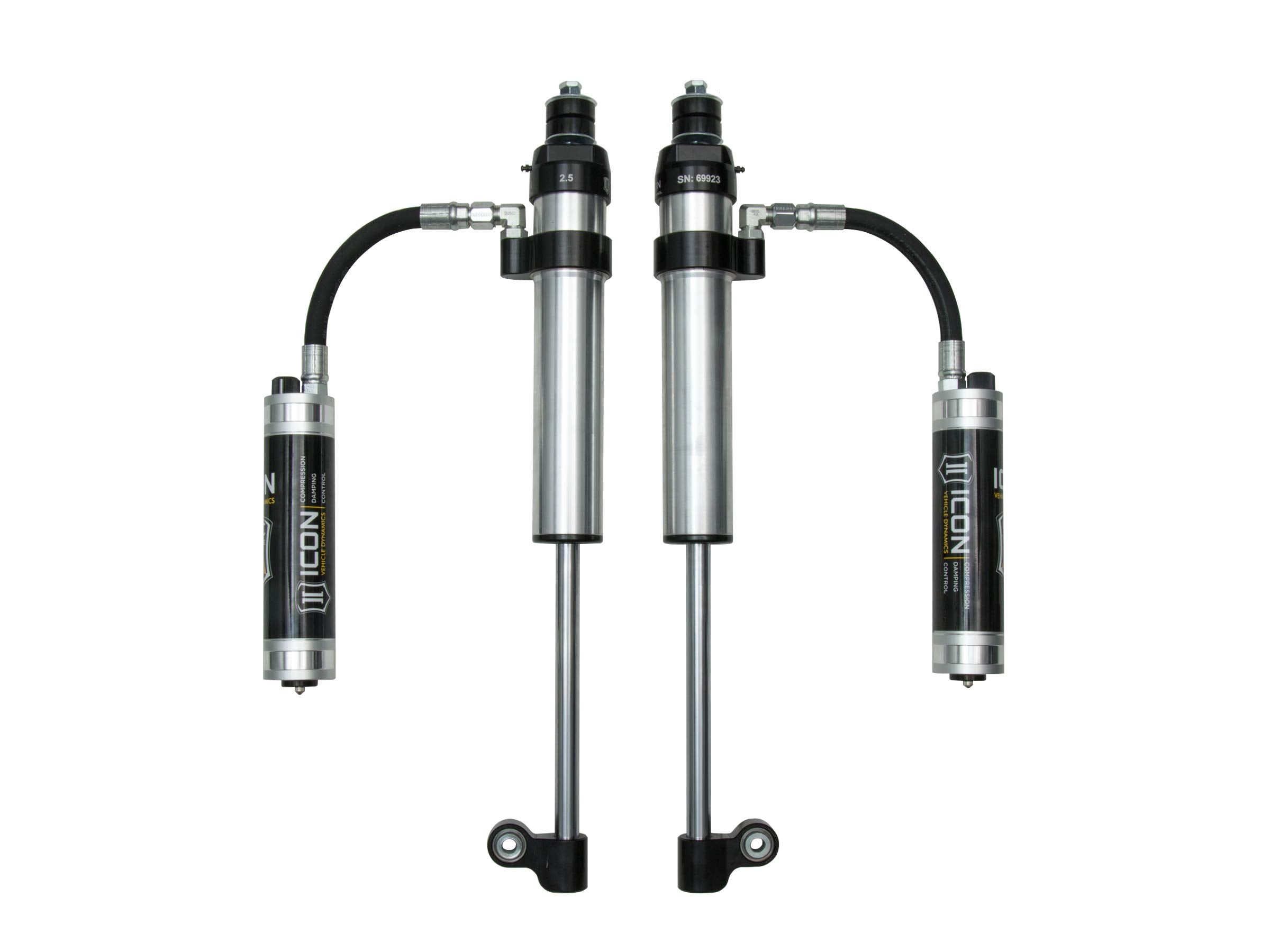 ICON 2.5 RTX Omega RR/CDCV Shocks, Rear, Compatible with 2005-Up Toyota Tacoma, 57826CP, Pair