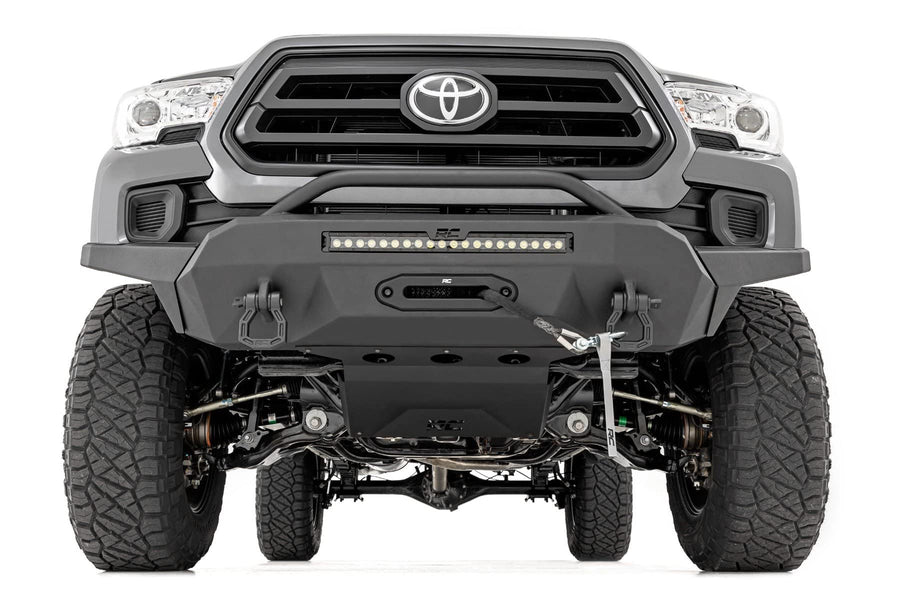 Rough Country High Clearance LED Front Bumper w/9500s for 16-22 Tacoma - 10728