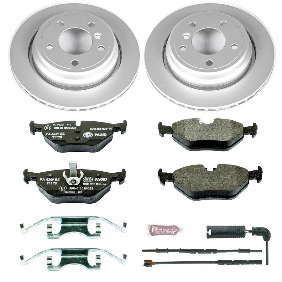 Power Stop Rear ESK877 Brake Kit Euro-Stop BMW and 1 Rear Sensor Wire