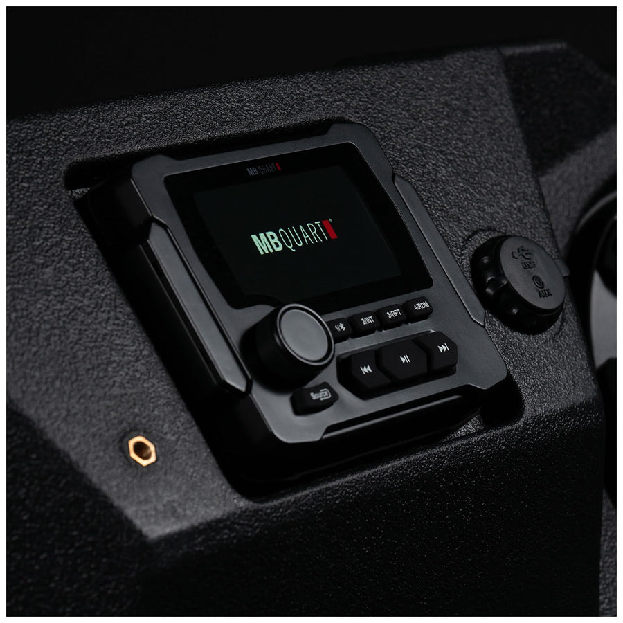 MB Quart Stage 4 MBQD-STG4A-1 320W Visor Audio System for Can-Am Defender with Four 6.5-Inch Speakers, IP67 Rated, Plug-and-Play Kit, Black