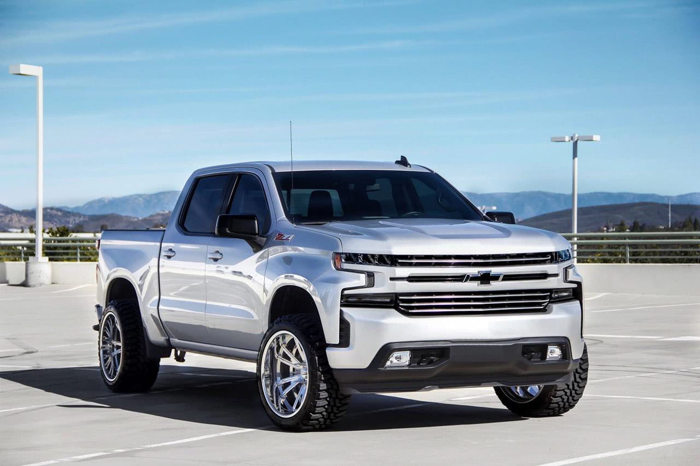 Silverado 1500 2019-2022 Trail Boss, RST, LT Round Billet Grille, Horizontal Round, Brushed, 4 Pc, Overlay, Does Not Fit Vehicles with Camera - PN #6211233