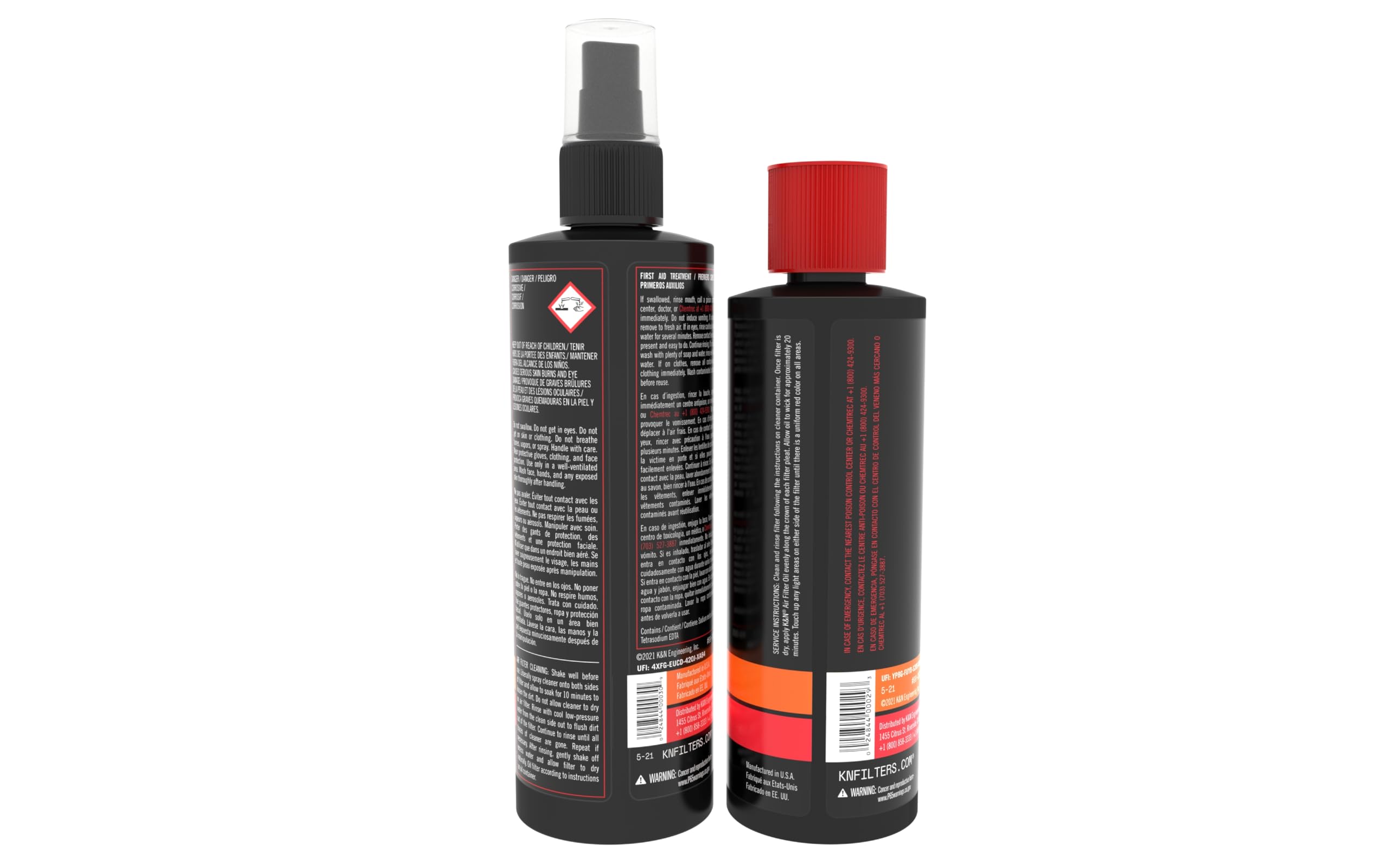 K&N Cleaning Kit Air Filter: Squeeze Bottle Filter Cleaner and Red Oil Kit; Restores Engine Air Filter Performance; Service Kit-99-5050