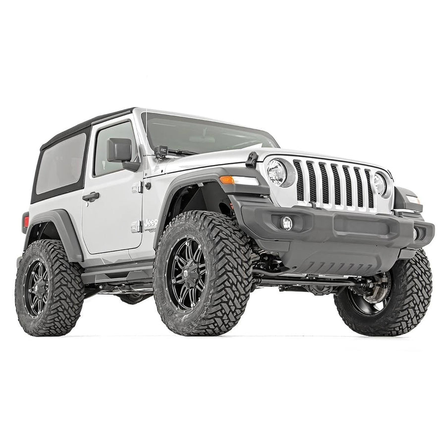 3.5" Rough Country Lift Kit w/ N3 Shocks for Jeep Wrangler Rubicon 2-Door (2024-2025) – Includes Front & Rear Shocks, Adjustable Control Arms, Front Driveshaft, Lifted Coil Springs