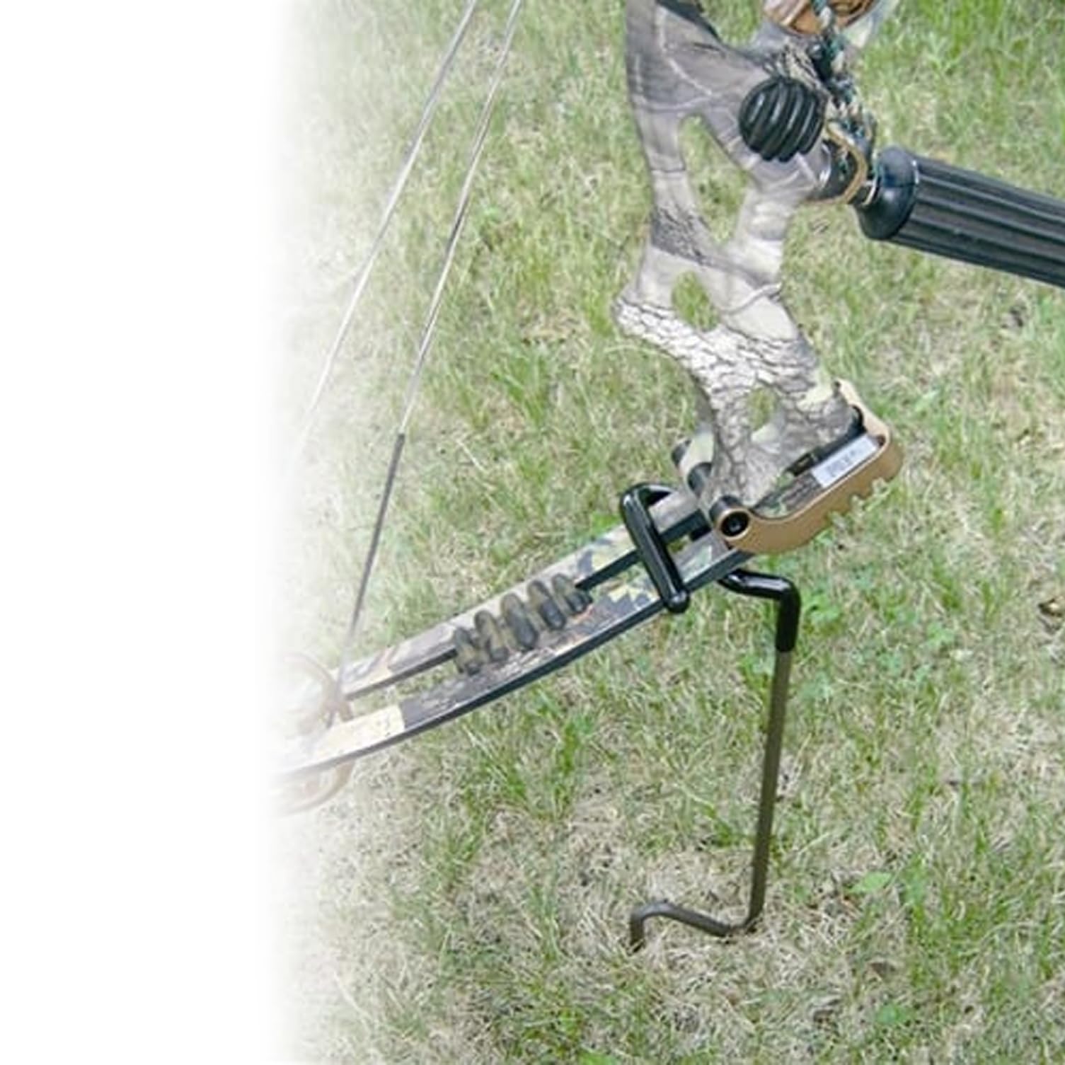 HME Secure Durable Stable Versatile High-Quality Compact Portable Easy-To-Install Archer's Hunting Practicing Ground Blind Bow Stake - 360-Degree Fork Rotation