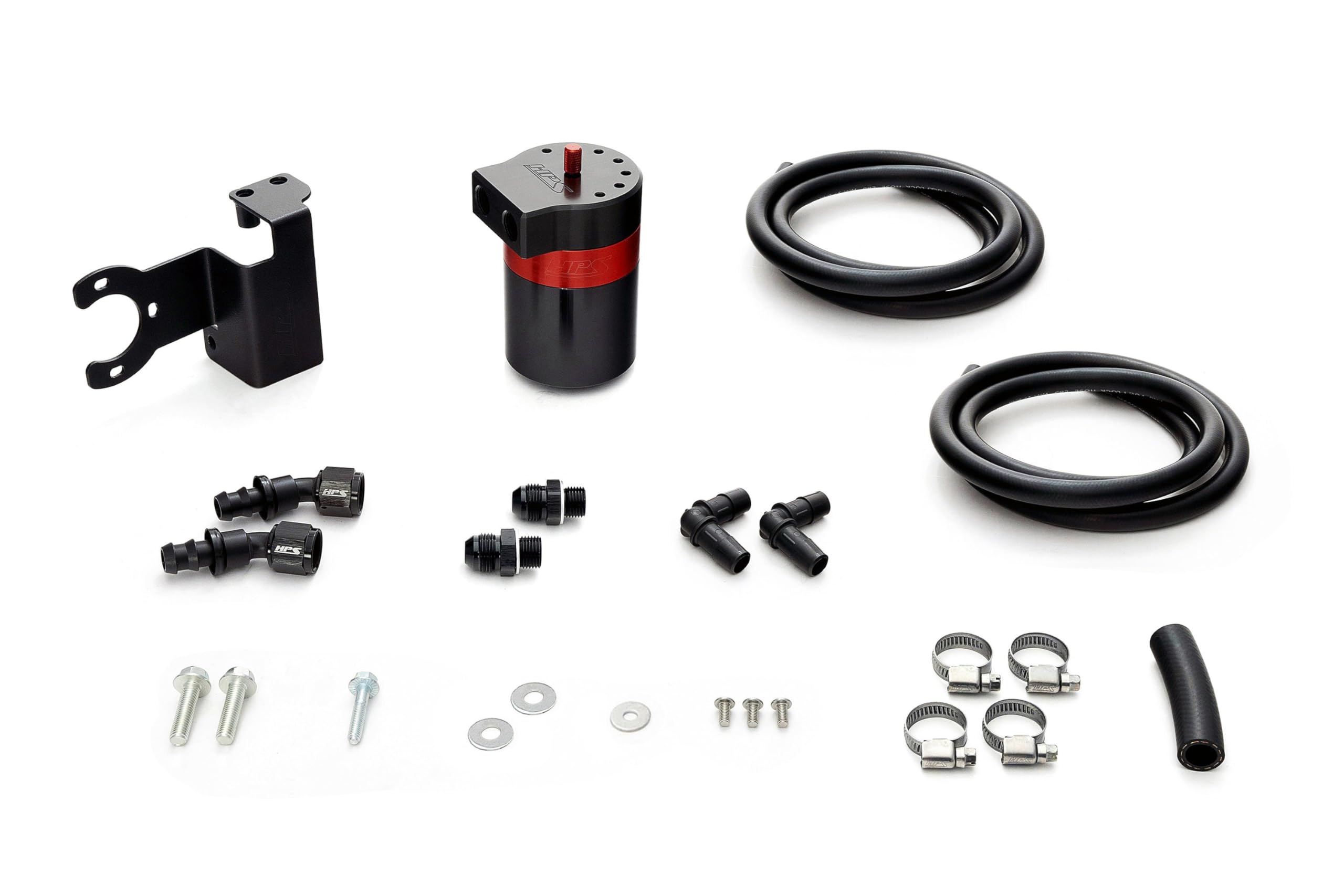 HPS Oil Catch Can Kit Aluminum Compatible for Toyota 2023-2024 Sequoia 2022-2024 Tundra 3.4L, 860-003