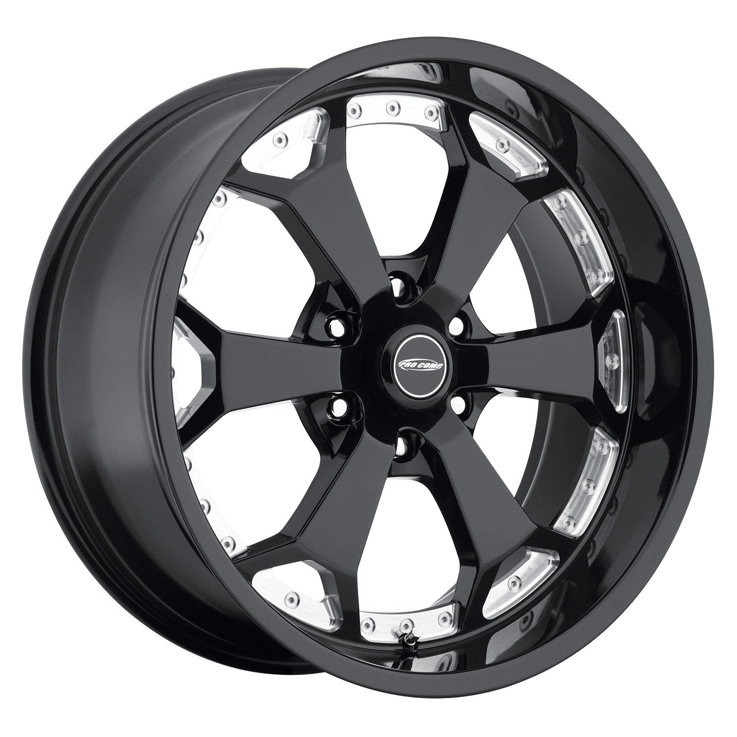 Gloss Black Pro Comp Alloys Series 80 Wheel with Machined Accents (20x9"/6x135mm)