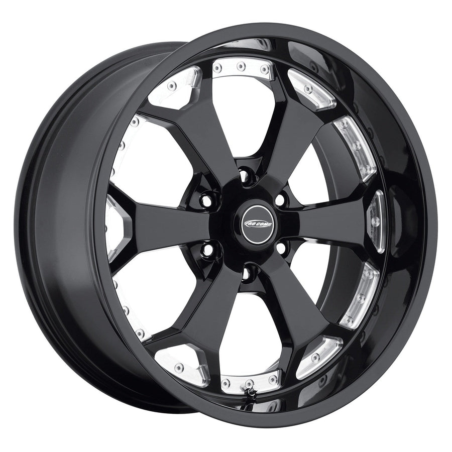 Gloss Black Pro Comp Alloys Series 80 Wheel with Machined Accents (20x9"/6x135mm)