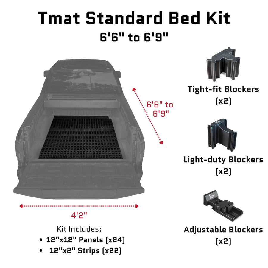 Truck Bed Organizer Tmat Storage System Slide Out Mat (Universal Fit for Standard Beds 6'6" to 6'9")