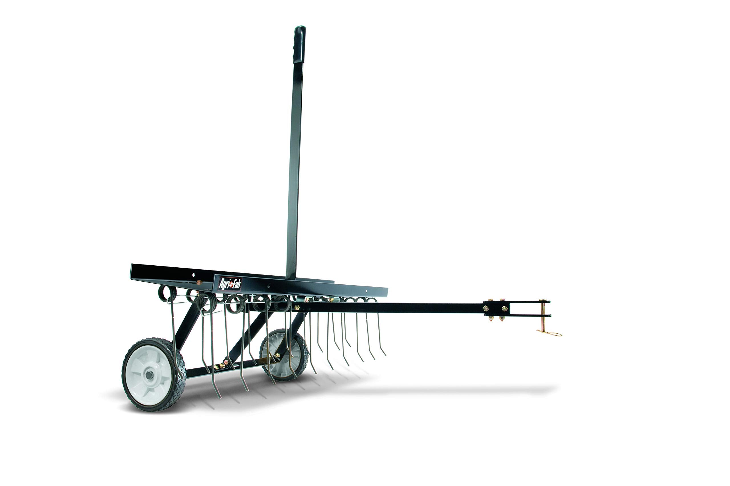 40in Agri-Fab Tow Behind Lawn Dethatcher 45-0294, 20 Durable Spring Steel Tines Lawn dethatcher, Designed to pull behind Lawn and Garden Tractors, Black