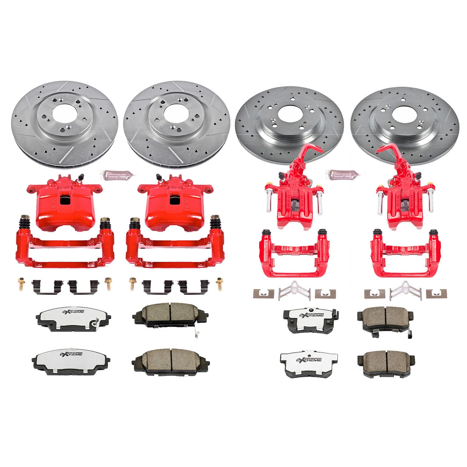 Power Stop Z26 KC2277-26 Front & Rear Brake Kit Honda For Honda S2000 2000-2009 [Model Specific]