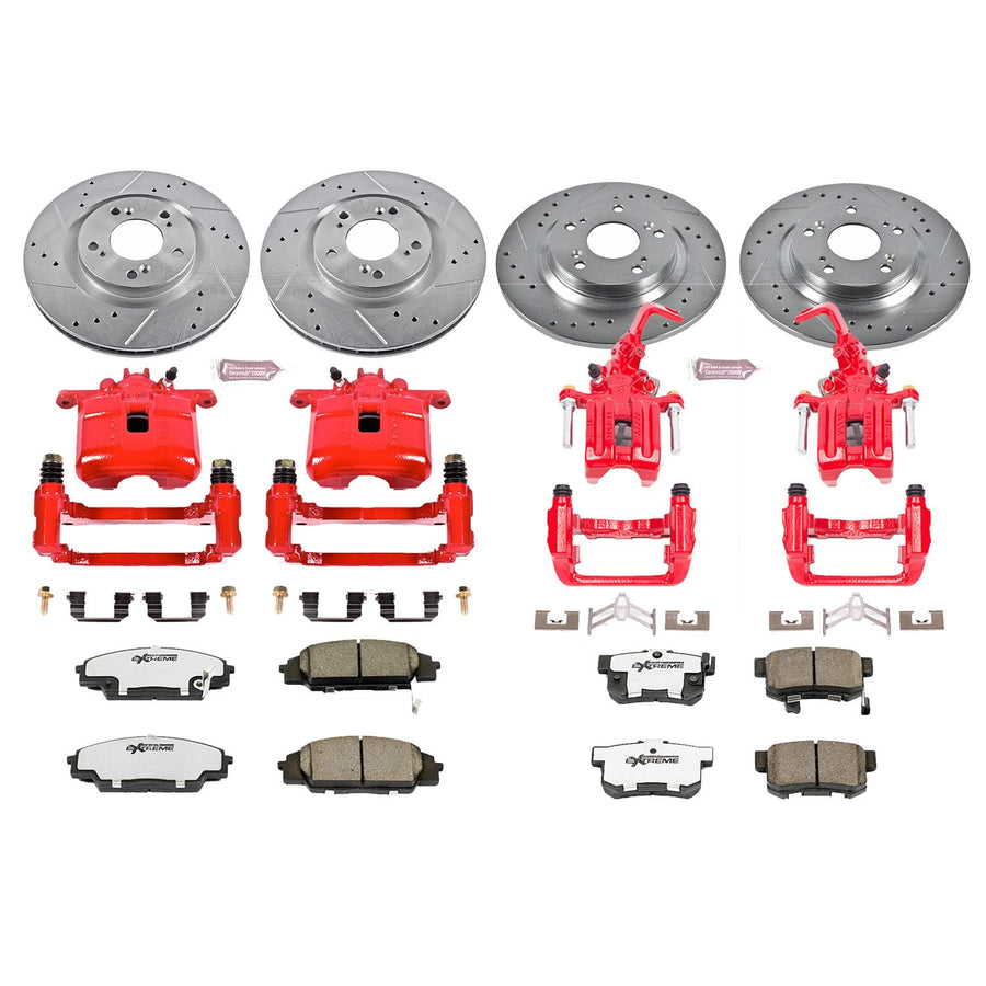 Power Stop Z26 KC2277-26 Front & Rear Brake Kit Honda For Honda S2000 2000-2009 [Model Specific]