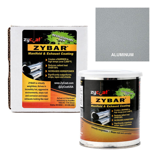 ZyBar ZyCoat 13016 High Temperature Coating - Aluminum - Silver, 16 Ounce