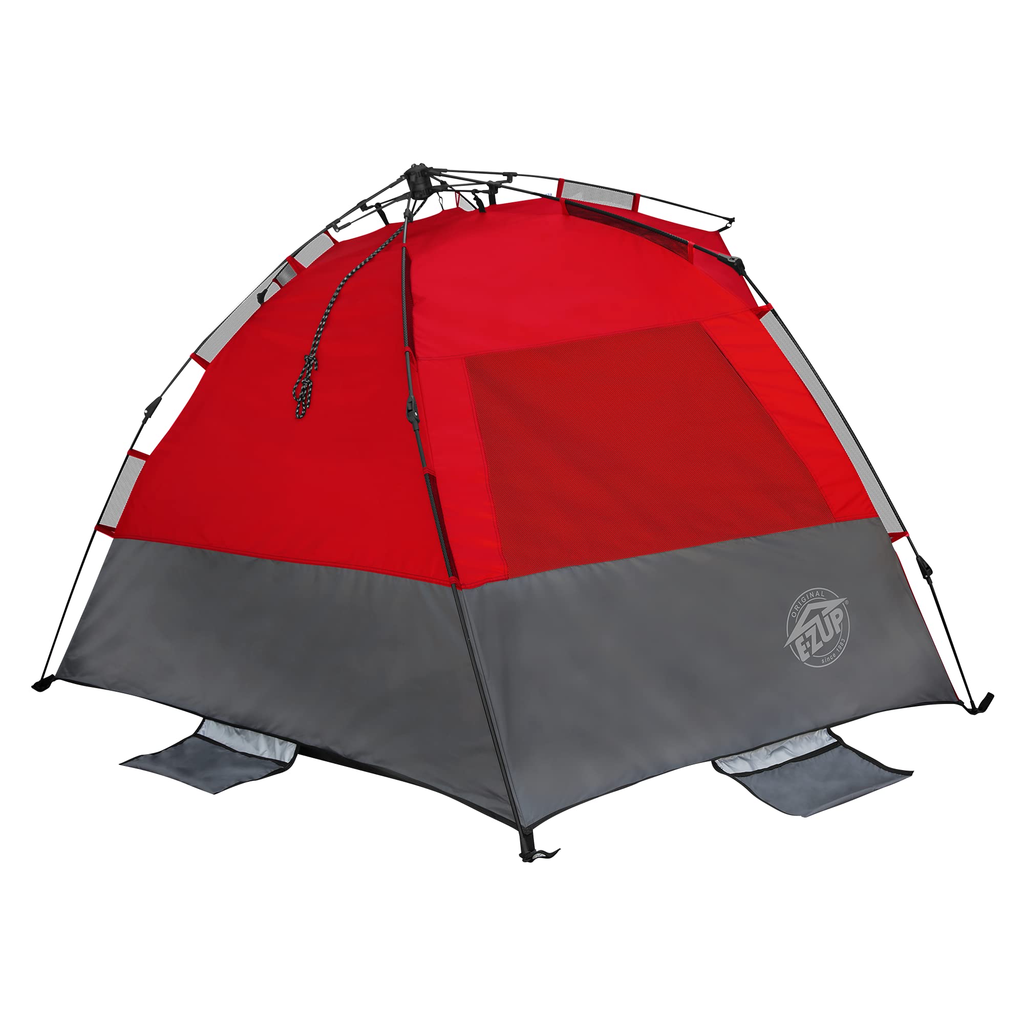 E-Z UP Portable Beach Tent Wedge, 51"x51" Entrance with 2 Roll-Up Windows and with Storage Pockets, Punch