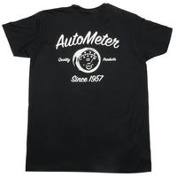 T-Shirt AutoMeter 0423L, Black, Vintage, Adult Large