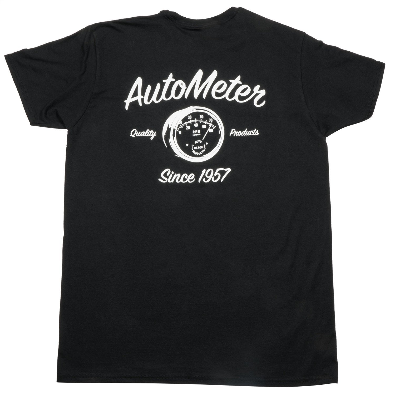 T-Shirt AutoMeter 0423L, Black, Vintage, Adult Large