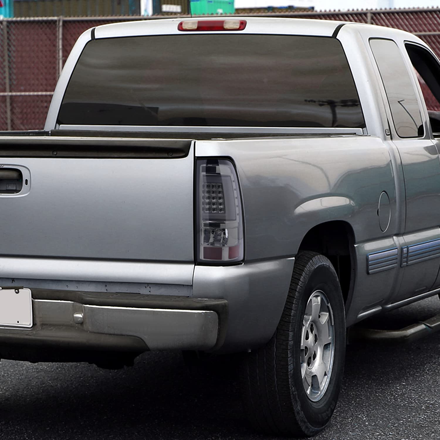 Smoke LED Bar Tail Lights SPEC-D TUNING Compatible with 1999-2002 Chevy Silverado GMC Sierra 1500/2500/3500 Models, Left + Right Pair Assembly