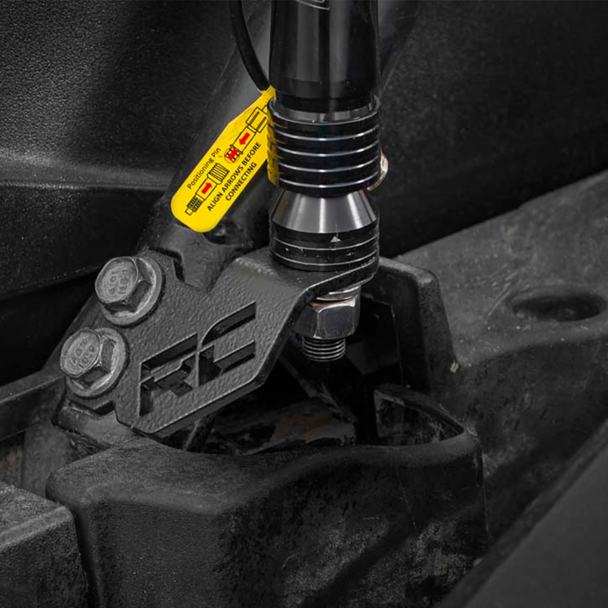 Rough Country LED Whip Light Mounting Brackets for RZR XP 1000 Polaris , Black