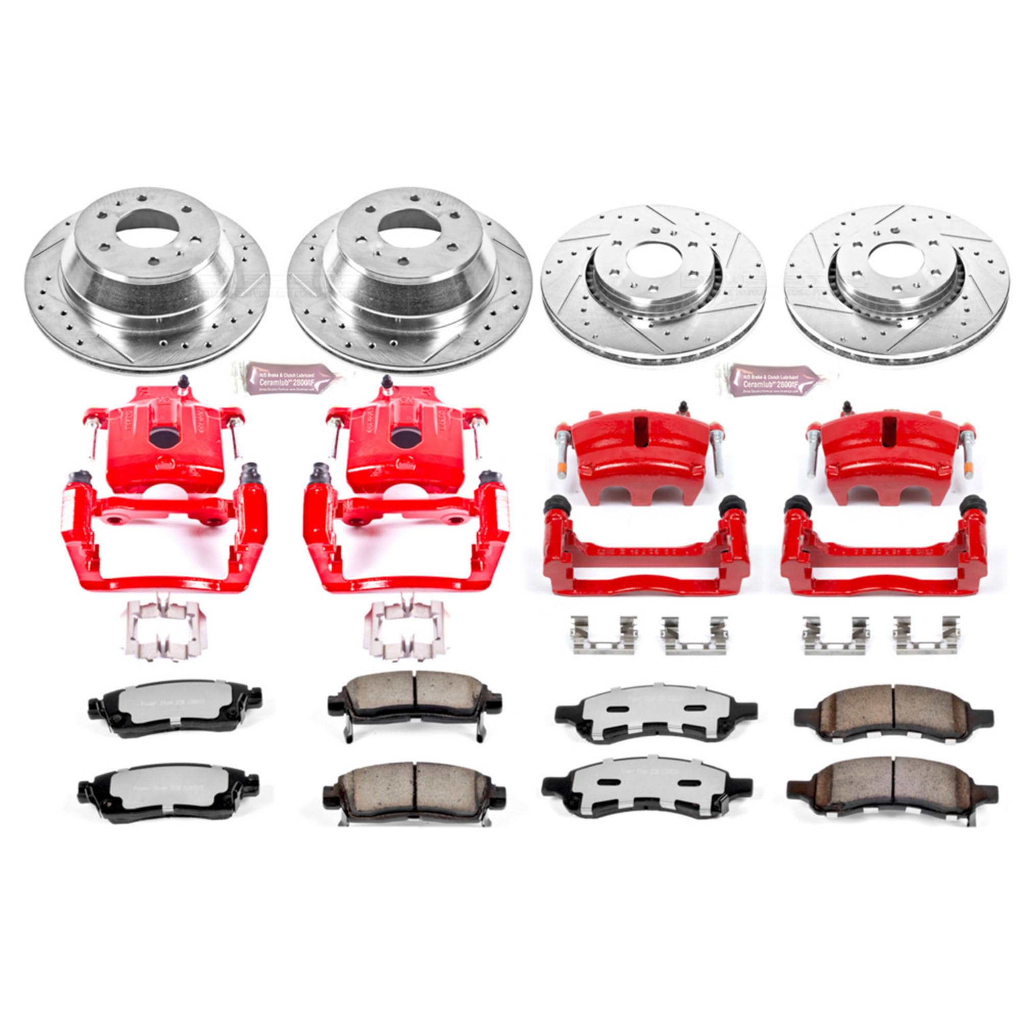 Power Stop Z36 KC2060-36 Front & Rear Truck and Tow Brake Kit with Calipers For Buick Rainier, Chevrolet Trailblazer, Chevrolet Trailblazer, GMC Envoy, GMC Envoy, Saab 9-7x [Model Specific]