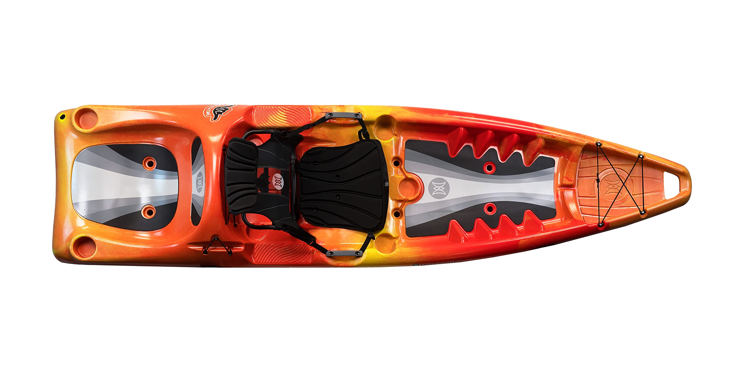 Hangtime 11 Perception Kayak - Recreational Kayak with Reclining Seat - Rear Seat for Lounging - 11 ft - Sunset