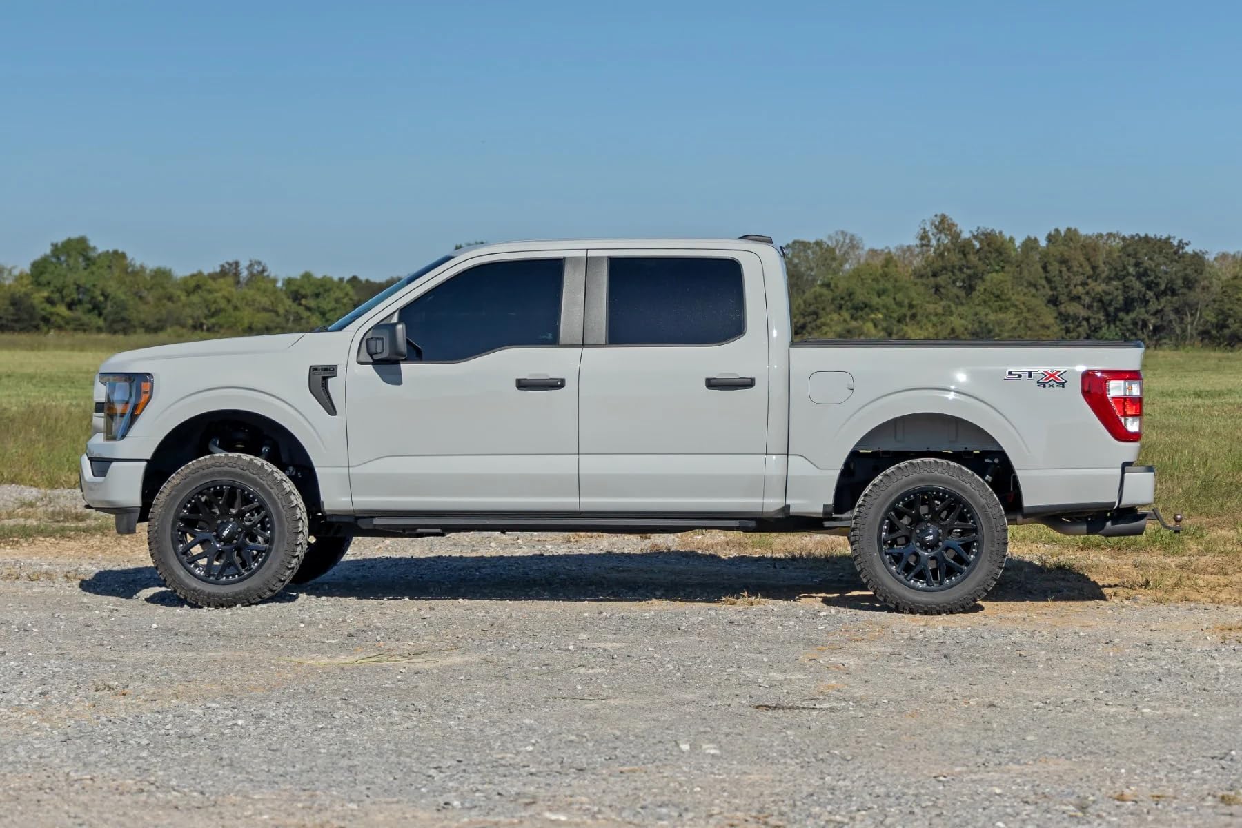 Mud Flap Delete Rough Country for Ford F-150 (2021-2025) - Heavy-Duty Tri-Blend ABS, Easy Install, Includes Rear Deletes