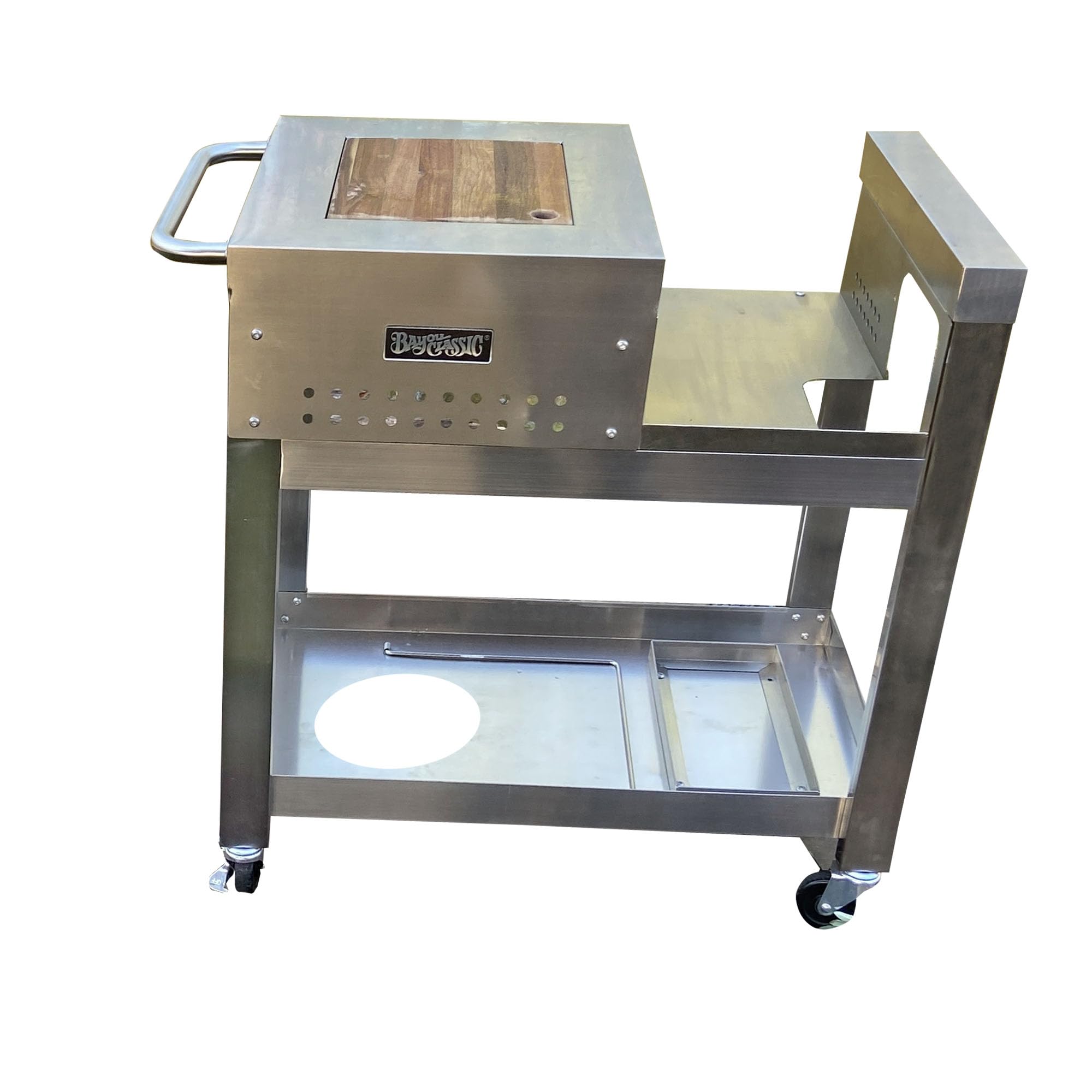 Bayou Classic 700-183 Accessory Workstation Cart Stainless Steel CUSTOM DESIGNED FOR THE 2.5-gal BAYOU® FRYER (Model# 700-725)
