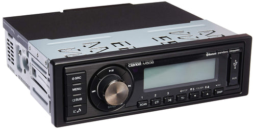 M508 Clarion Single-din in-Dash Marine-Grade Digital Media Receiver with Bluetooth Black